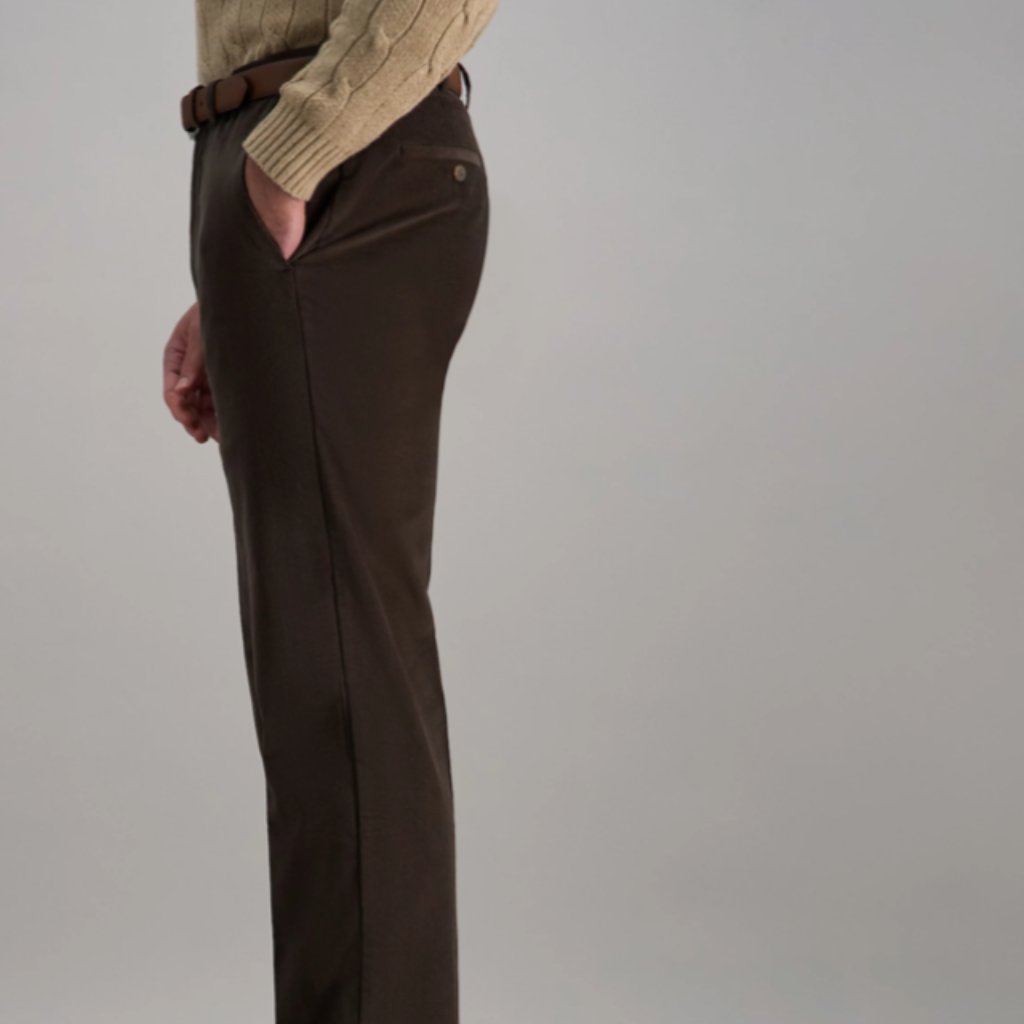 Haggar Mens 34 X 30 Brown Corduroy Cotton Pants Straight Leg
